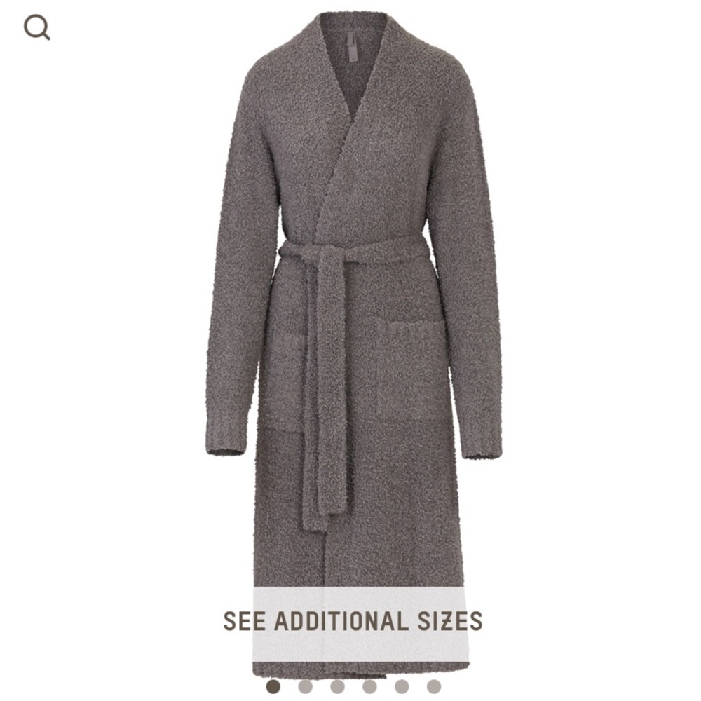 SKIMS cozy knit robe S/M in smoke